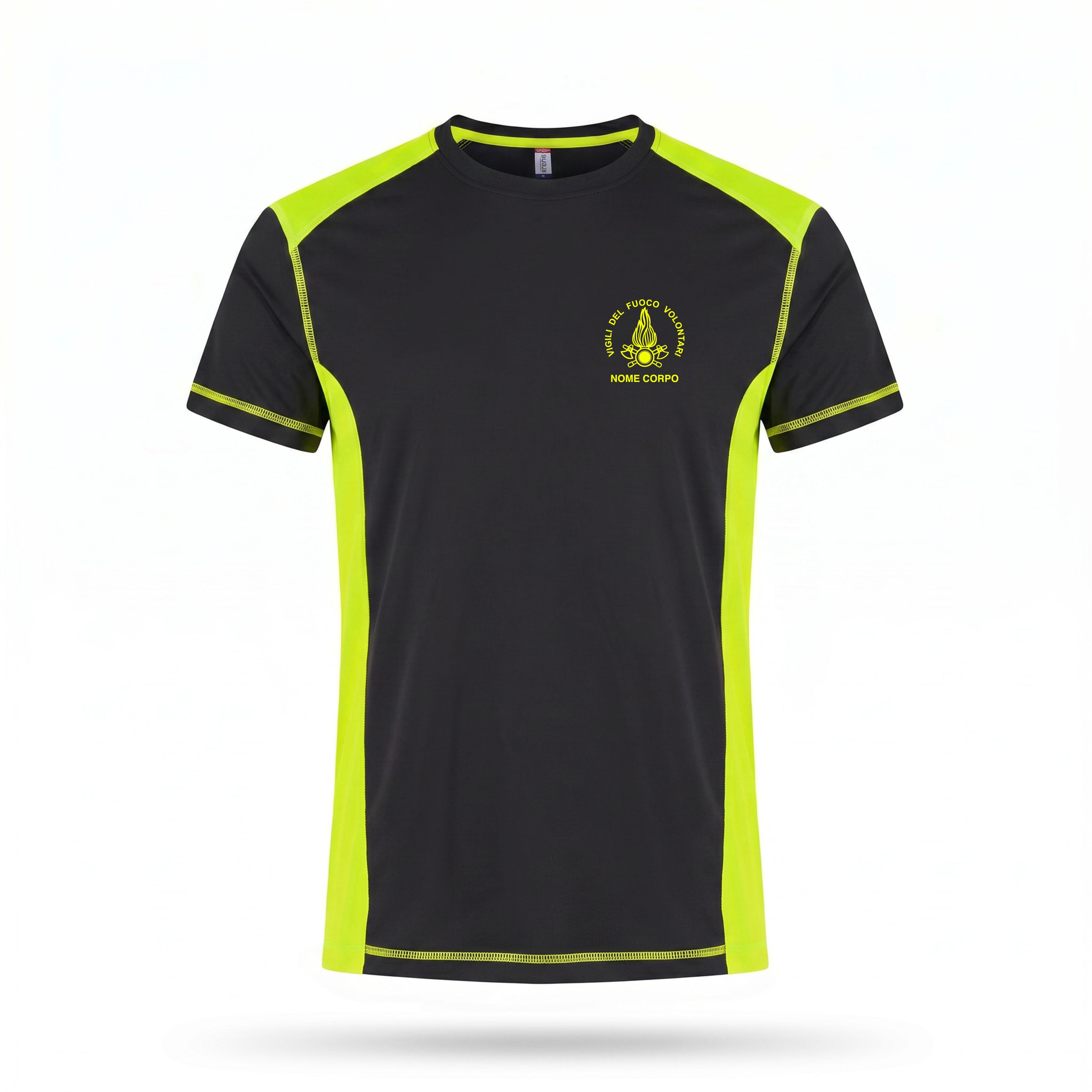 T-shirt con inserti fluo - personalizzabile
