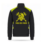 Felpa con zip - inserti fluo