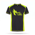 T-shirt con inserti fluo stampata