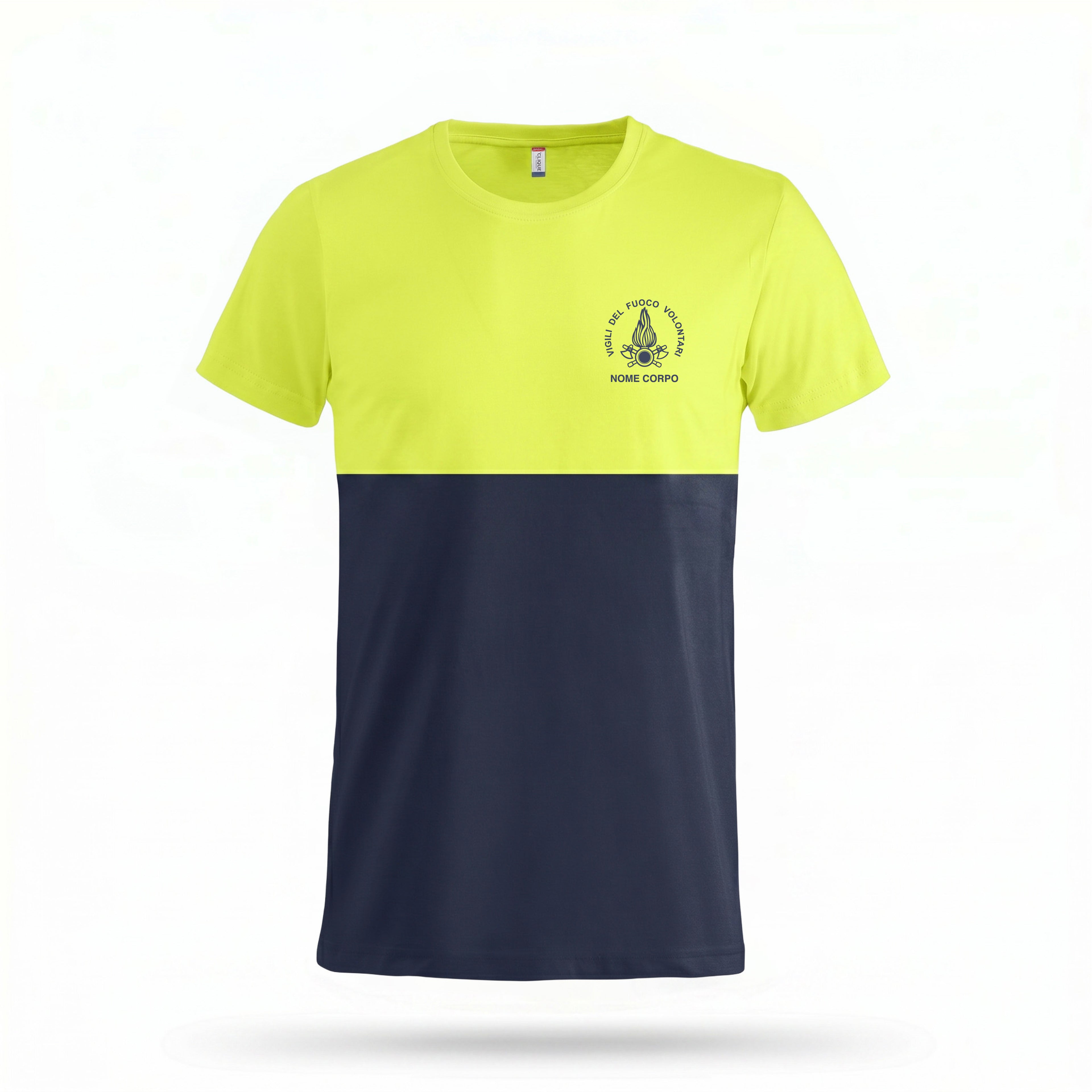 T-shirt bicolore fluo - personalizzabile