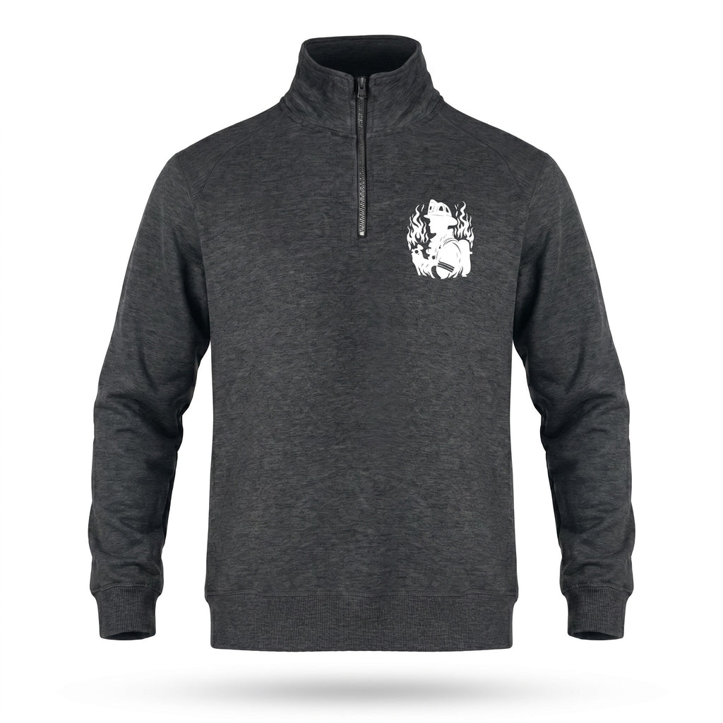 Felpa VVF con mezza zip - stampata