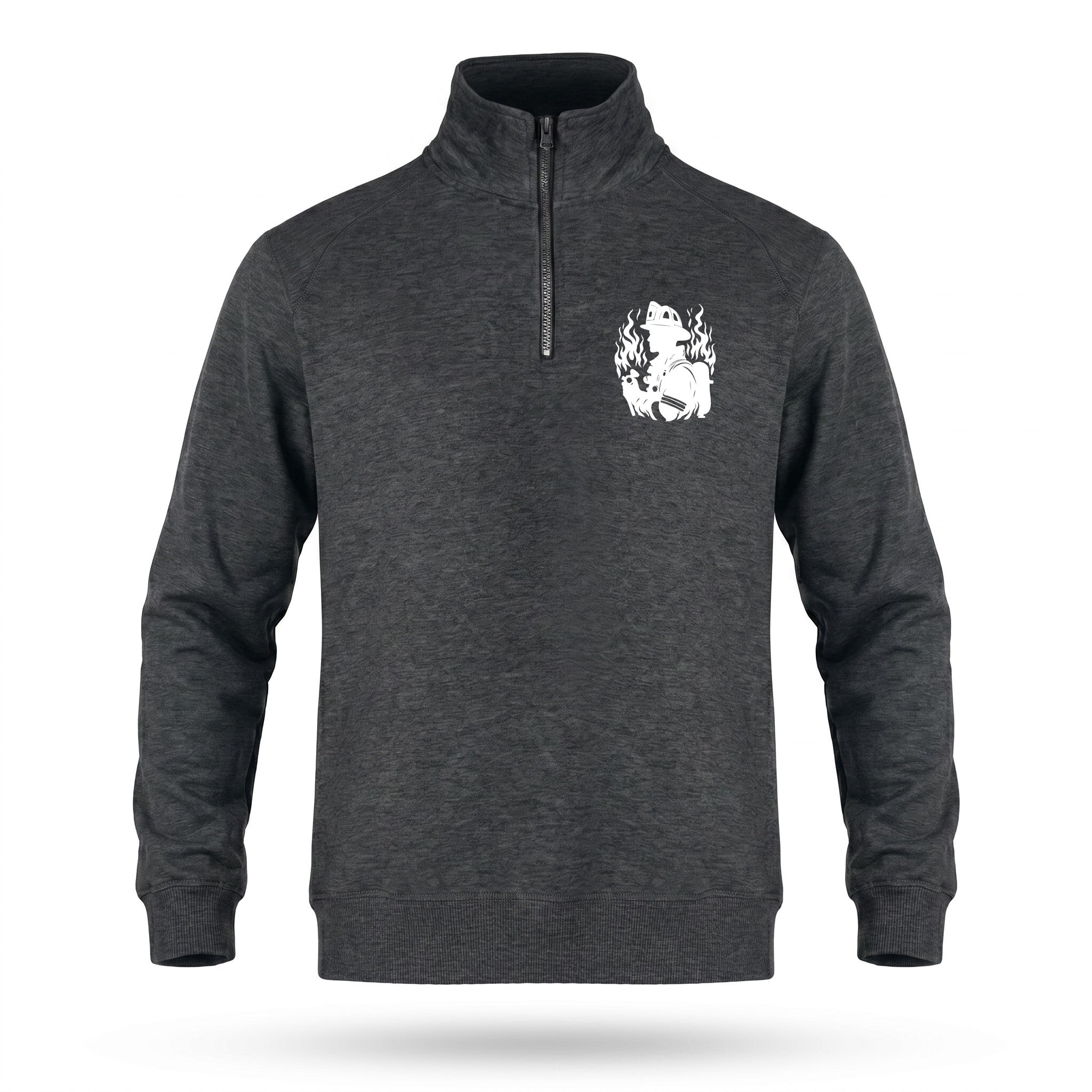Felpa VVF con mezza zip - stampata
