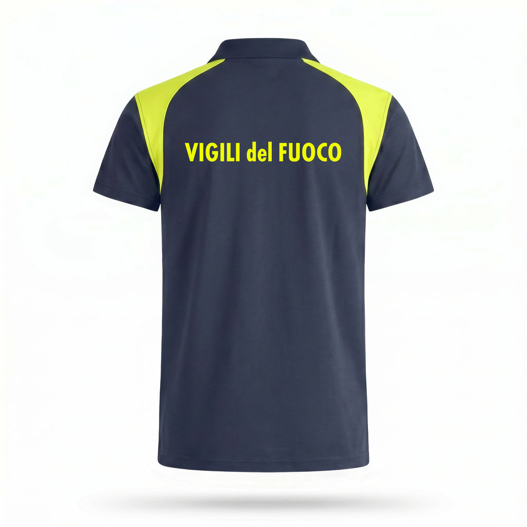 Polo con inserti fluo - personalizzabile