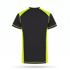 T-shirt con inserti fluo stampata