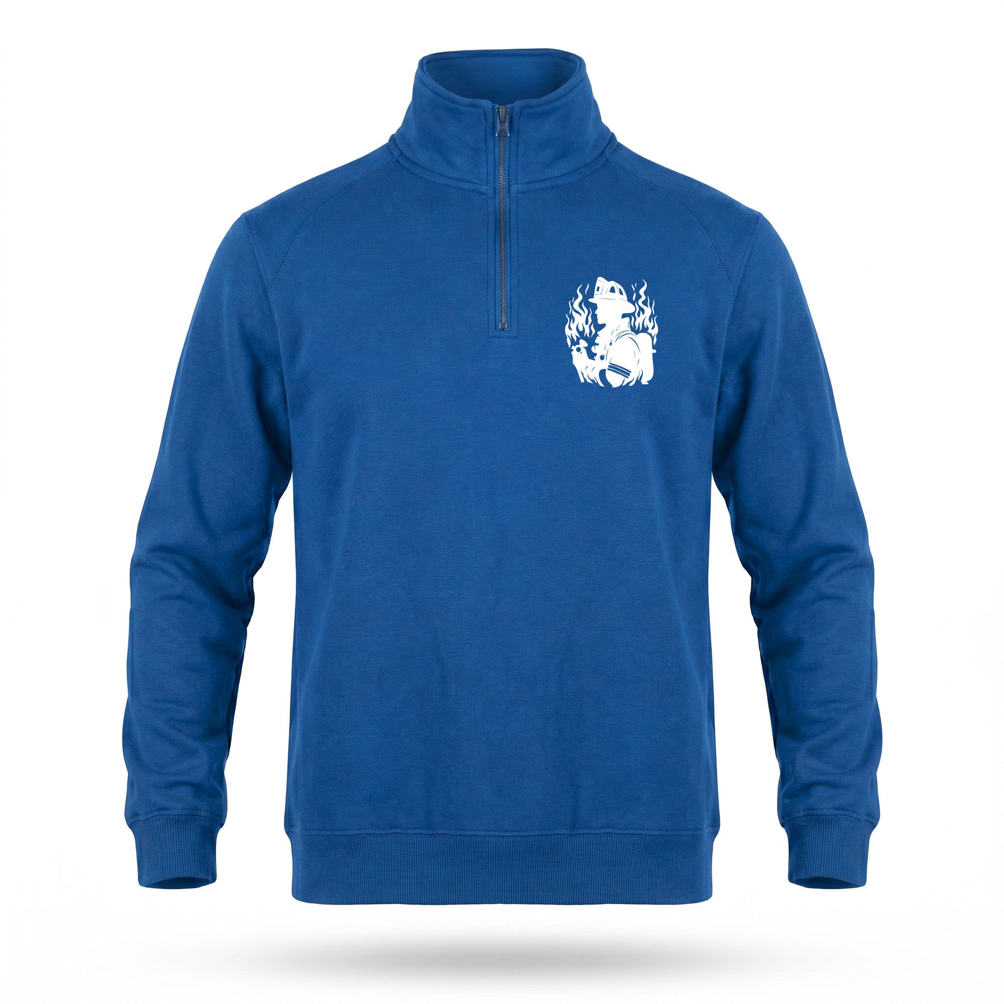 Felpa VVF con mezza zip - stampata